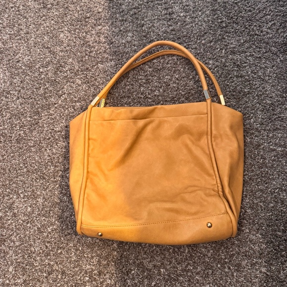 Mustard Yellow‎ Faux Leather Urban Expressions Work Tote Purse Bag - Picture 2 of 7